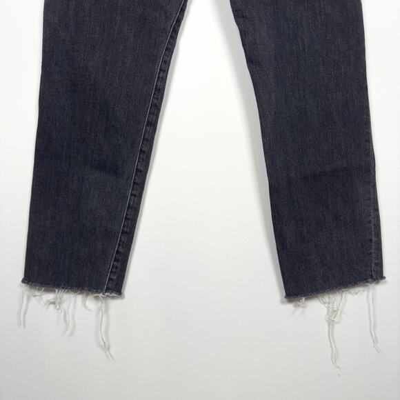 Madewell Black High Rise 'The Perfect Summer Jean' Straight Leg Jeans Size 28 - Picture 5 of 7